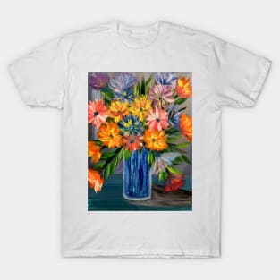 A beautiful bouquet flowers in a glass vase T-Shirt